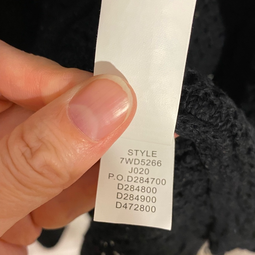 Lucky Brand Open Knit Duster Cardigan Black Large - Picture 6 of 8